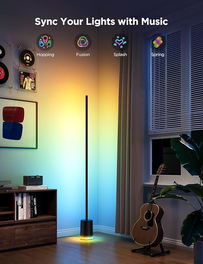 Govee Floor Lamp 2 with Matter, RGBIC, Warm Cool White LED, Alexa Compatible, 1725lm, Music Sync