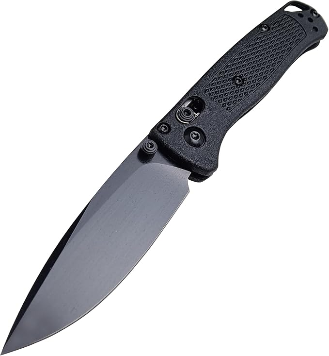 HUAAO Mini Folding Pocket Knife, Plain Edge, Thumb Stud Manual Open, Glass Reinforced Nylon Grivory