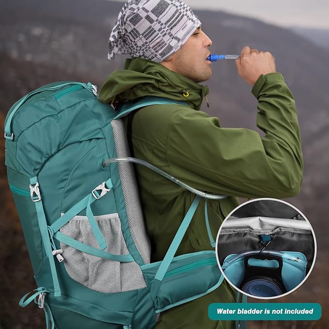 HOMIEE 50L Hiking Backpack Travel Bag Waterproof Camping Rucksack with Rain Cover Lightweight