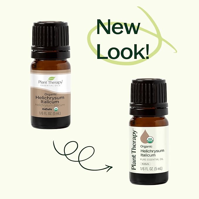 Plant Therapy Organic Helichrysum Italicum Essential Oil for Skin 100% Pure, USDA Certified