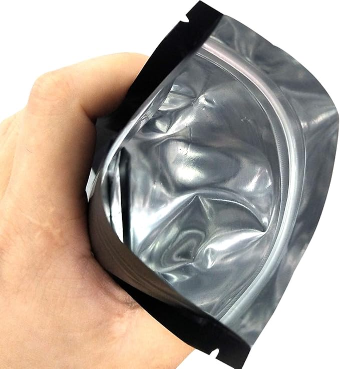 STUs 100 Pack Smell Proof Stand-Up Bags 4 x 6 Inch Resealable Mylar Bags Foil Pouch Double-Sided