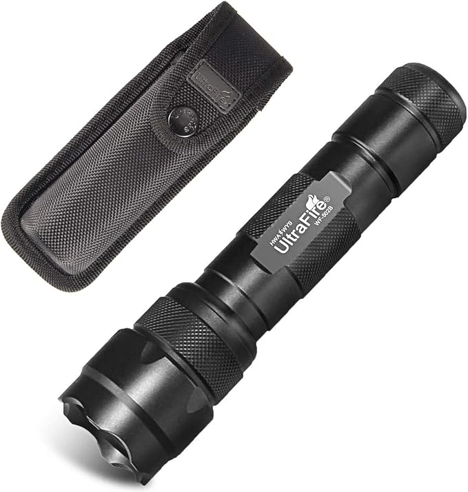 ULTRAFIRE Tactical Flashlight with Holster, 1000 Lumens Single Mode LED Flashlight with Duty Belt