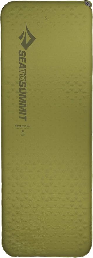 Sea to Summit Camp Self-Inflating Foam Sleeping Mat for Camping and Backpacking, Rectangular
