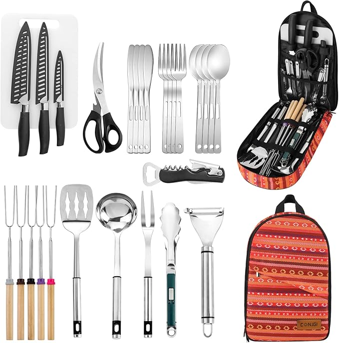 Camping Cookware Storage Bag - Camping Cooking Utensils Set Bag Camping Tool Portable Storage Bag