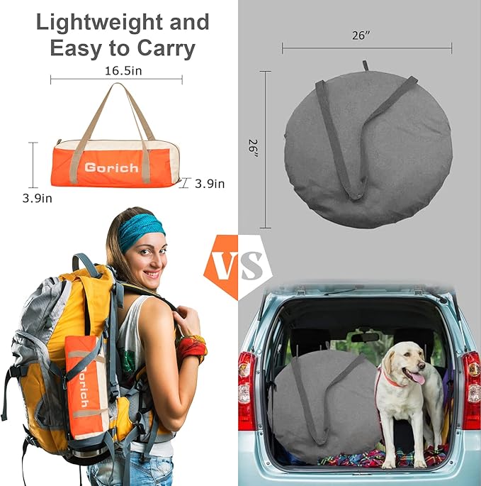 Gorich Beach Tent Sun Shelter for 3/4-5/6-7/8-10 Person with UPF 50ï¼?UV Protection, Lightweight &