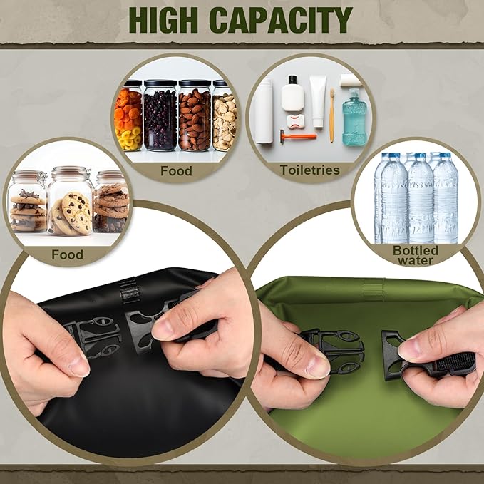 2 Sets Bear Food Bag for Camping Ultralight Food Bag Hanging System Includes 2 Pcs 10 L Waterproof