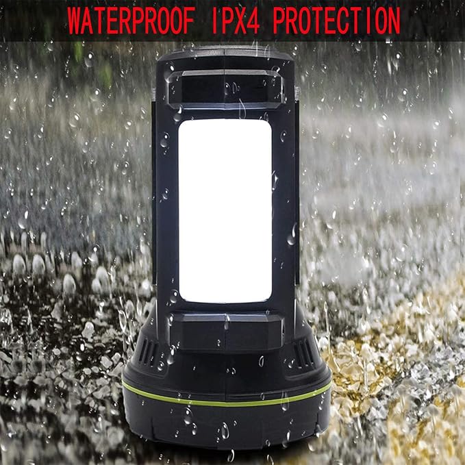 LED Searchlights Handheld Lantern, 13000LM 2 Modes USB Rechargeable LED Flashlights, High Power