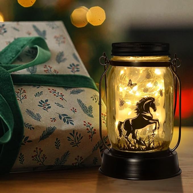Horse Gifts for Women/Men Horse Lovers Solar Lantern Mom Birthday, Mothers Day, Christmas Gifts