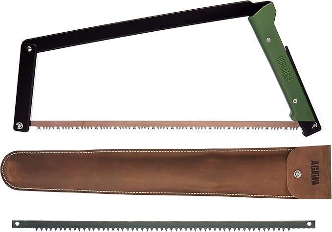 AGAWA - BOREAL24 Backwoods Kit - Includes 24" Folding Saw, Leather Sheath, 24" All-Purpose & 24"