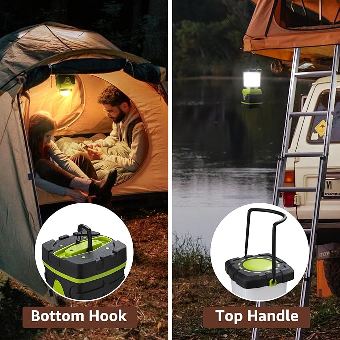 Lepro 1500LM Battery Powered LED Camping Lantern, Waterproof Tent Light with 4 Light Modes, Camping