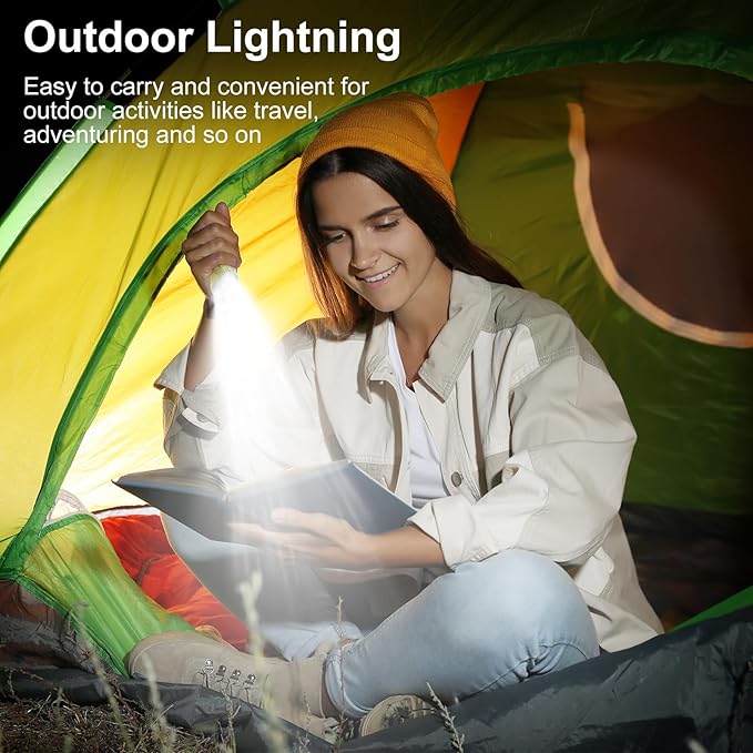 Mudder 24 Pieces Hand Crank Flashlight with LED Self Powered Charging Torch Dynamo for Camping