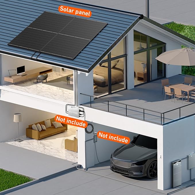 DOKIO 800W (2×400W) Monocrystalline Solar Panels 12/24V, 3 m Leads Each for Yard/Garden - Backyard