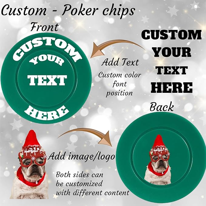 Custom Poker Chips Personalized Plastic Poker Chips with Logo Funny Parties Chips Print Your Photo