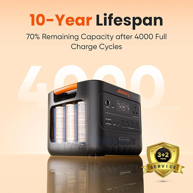 Jackery HomePower 3000 Portable Power Station and Hand Truck with 2x 200W Solar Panels, 3600W