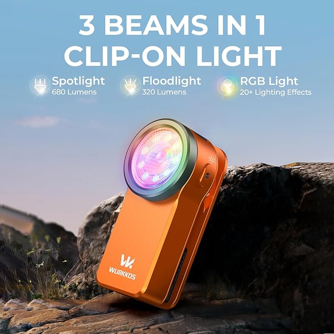 Wurkkos HD03 Rechargeable Flashlights EDC Clip-on Light, Bright 680 Lumens Pocket Flashlight