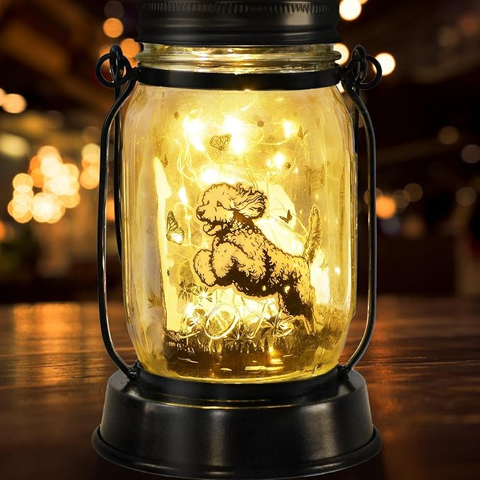 kyoryuger Goldendoodle Gifts for Women/Men Poodle Solar Lanterns Dog Mom Birthday Dog Lovers