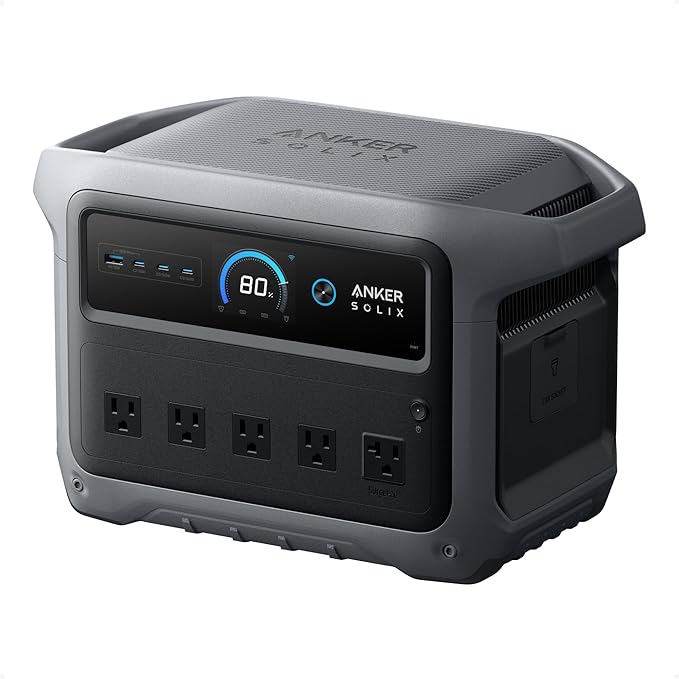 Anker SOLIX C1000 Gen 2 Portable Power Station, 2,000W (Peak 3,000W) Solar Generator, Full Charge