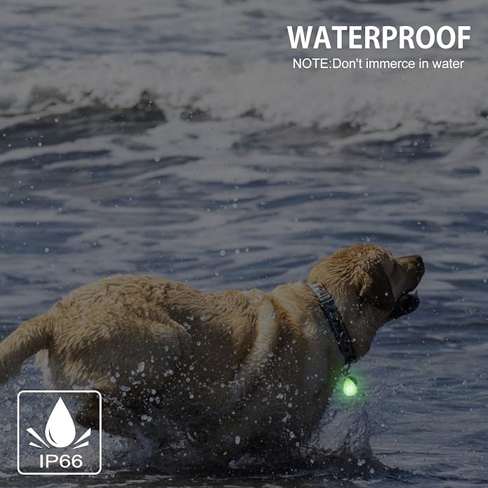 2-Pack Rechargeable Dog Light, Dog Collar Light,Waterproof ,3 Modes LED Dog Safety Lights,Multiple