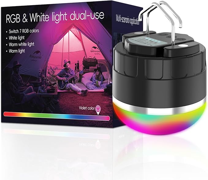 1000LM Camping Lantern Rechargeable, 11 Light Modes with RGB Color Changing Camping Lights