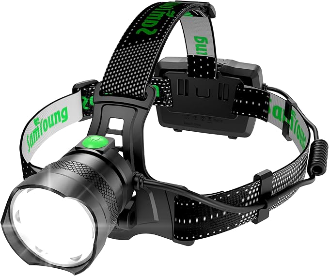 High Lumens Headlamp Induction Function, 7 Modes 50h Long Lasting Battery Life Head Lamp, IP67