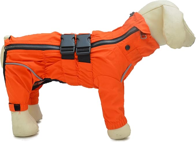 Dogs Waterproof Jacket, Lightweight Waterproof Jacket Reflective Safety Dog Raincoat Windproof