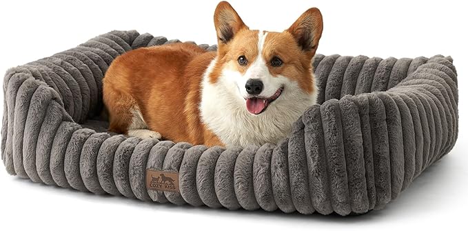 Orthopedic Dog Bed for Medium Dogs & Large Dogs - Washable Rectangle Pet Bed with Anti-Slip Bottom