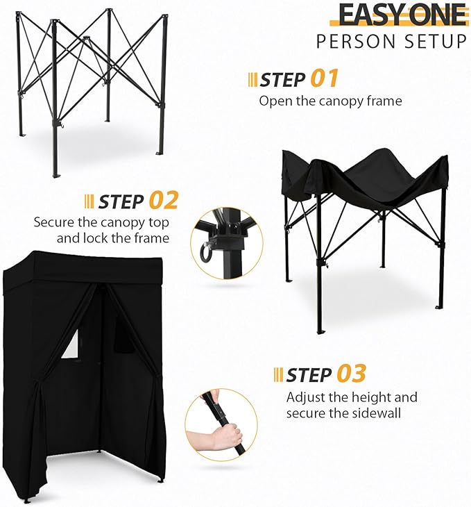 EAGLE PEAK Flex Compact 4x4 Pop-up Canopy Changing Room, Portable Privacy Dressing Room for Indoor