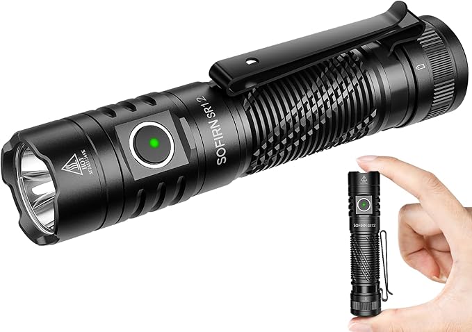 Pocket Flashlight Rechargeable LED Light - Sofirn SR12 Small Flashlights Powerful, Bright EDC