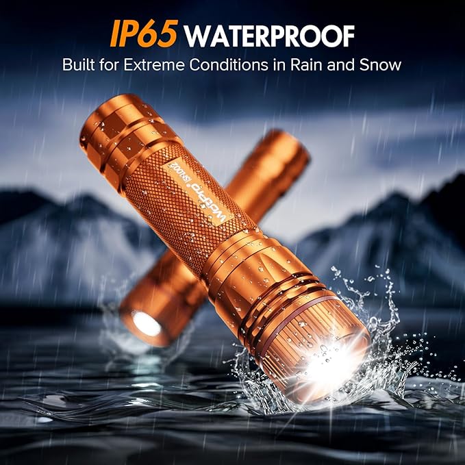 WdtPro Rechargeable Flashlights High Lumens, 1 Pack Super Bright LED Small Tactical EDC Flashlight
