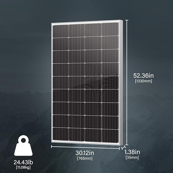Newpowa 10BB Cell 200W Monocrystalline 200 Watt 12V Solar Panel High Efficiency Mono Module RV
