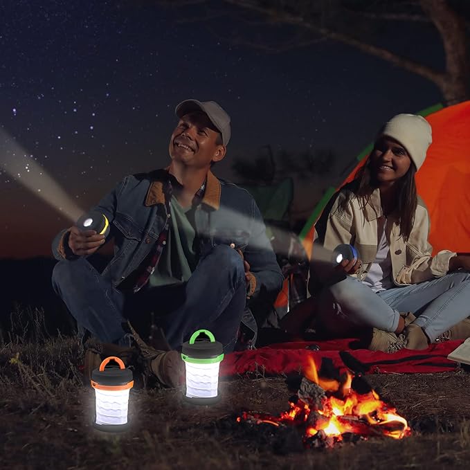 Retisee 4 Pcs Collapsible LED Camping Lantern Battery LED Operated Camping Lantern Lights Lantern