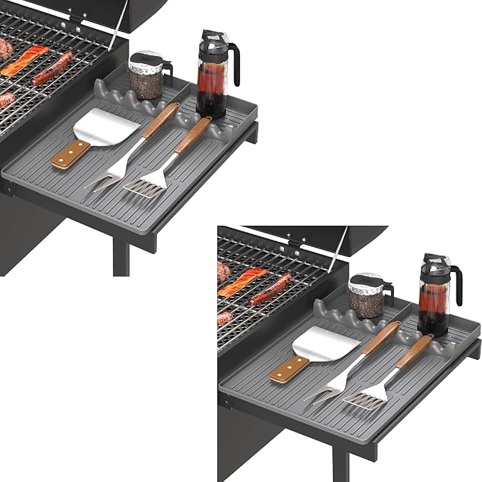 Griddle Mat Compatible with Blackstone, Silicone Grill Tools with Drip Pad, Spatula Mat for Outdoor