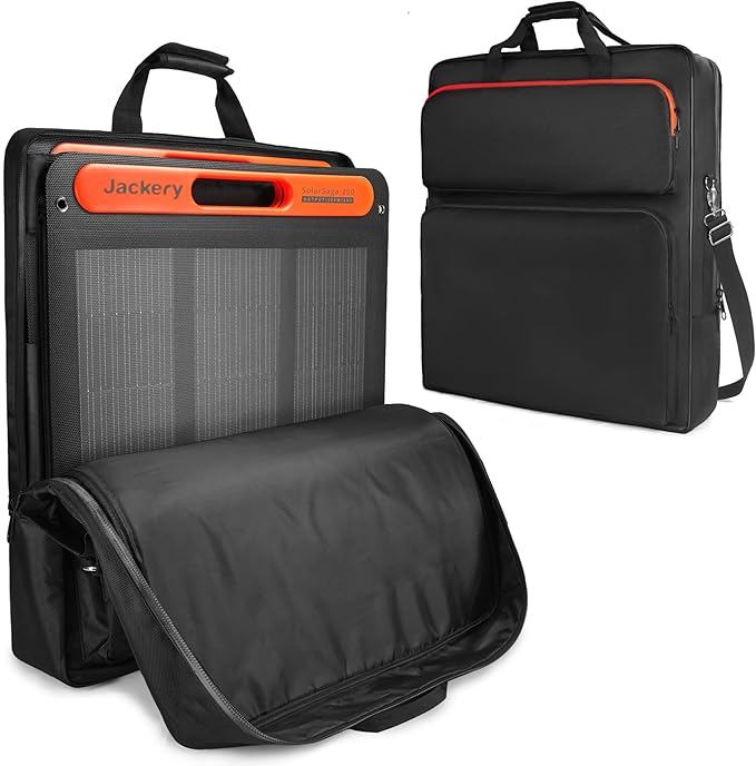 Solar Panel Storage Bag Compatible with 2 Jackery 200W, Padded Portable Solar Panel Travel Bag
