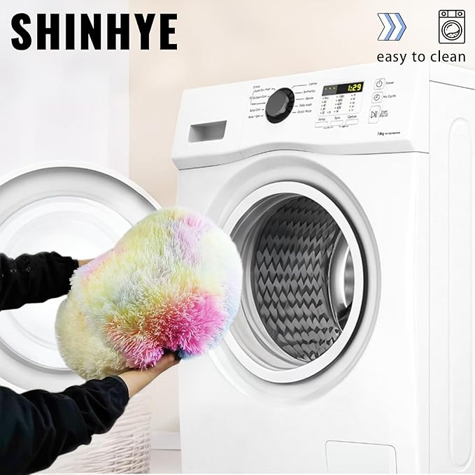 ShinHye Cat Bed Round Plush Fluffy Hooded Cat Bed Cave, Cozy for Indoor Cats or Small Dog beds