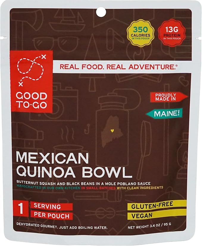 GOOD TO-GO Mexican Quinoa Bowl | Camping Food, Backpacking Food | Just Add Water Meals, Backpacking