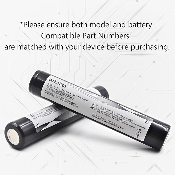 (2-Pack) 3.6V 1800mAh Ni-CD Rechargeable Battery Pack Replacement for Streamlight Stinger DS LED HP