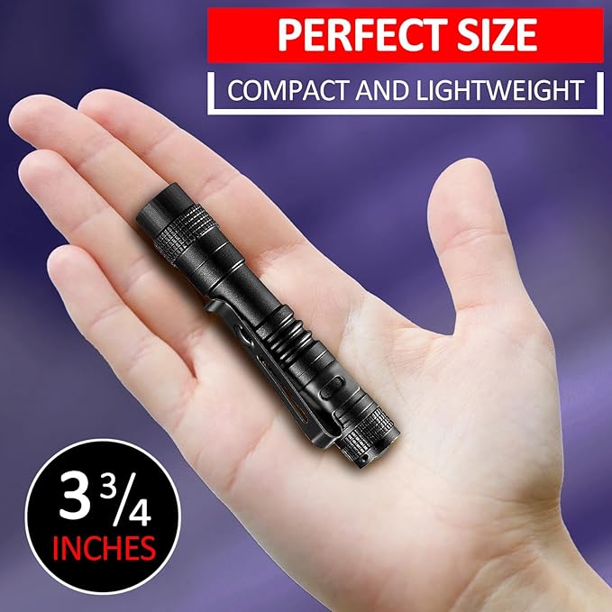 Beieverluck 10 Pack UV Black Light Flashlight Mini 395nm Pen Light with Clip LED Handheld