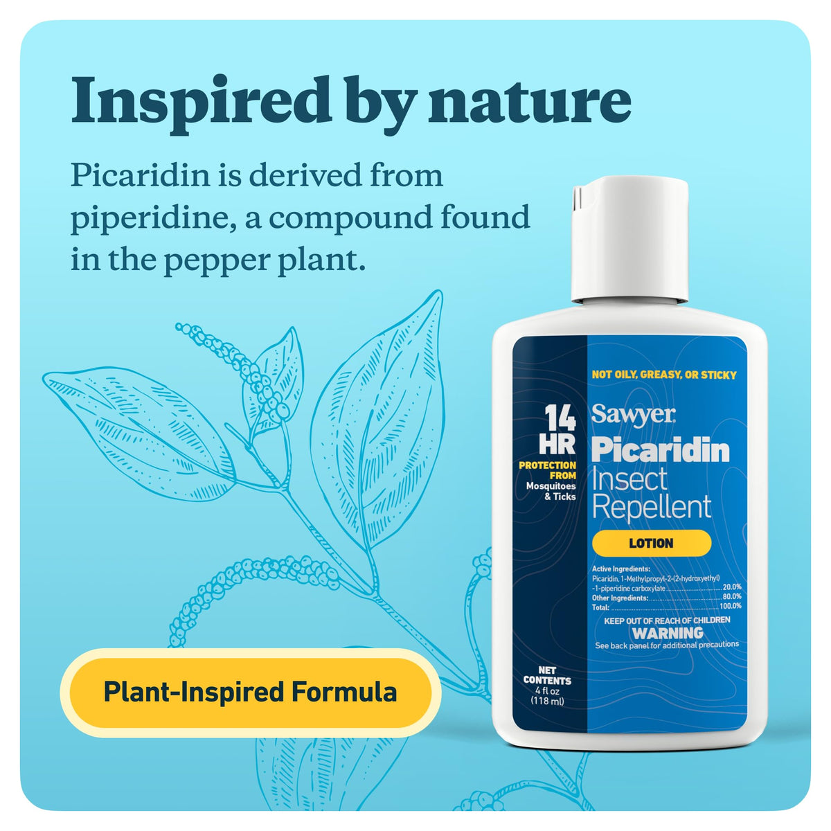 Sawyer Products SP564 Premium Insect Repellent with 20% Picaridin, Lotion, 4-Ounce