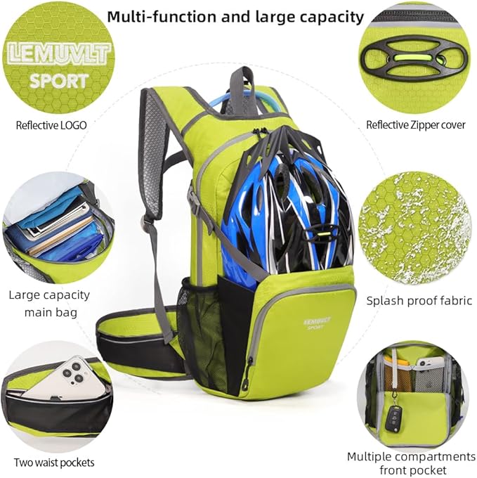 Hiking Daypack Waterproof Biking Backpack 15L Lightweight Durable Backpack for Ski Snowboarding