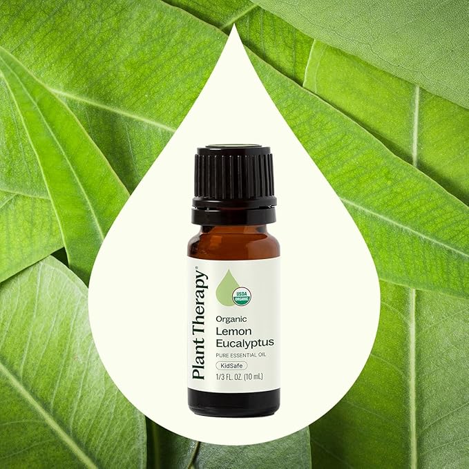Plant Therapy Organic Lemon Eucalyptus Essential Oil 100% Pure, USDA Certified Organic, Undiluted