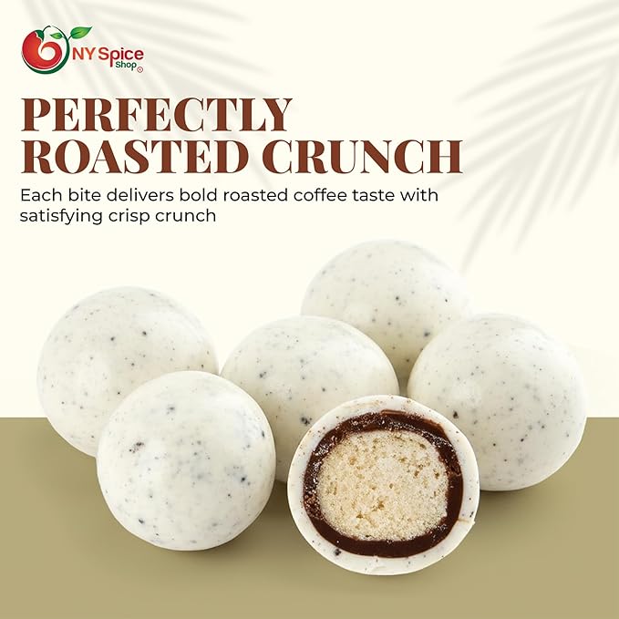 NY Spice Shop Coffee & Cream Chocolate Malt Balls Party Decorations - 8 Ounce Malted Milk Ball