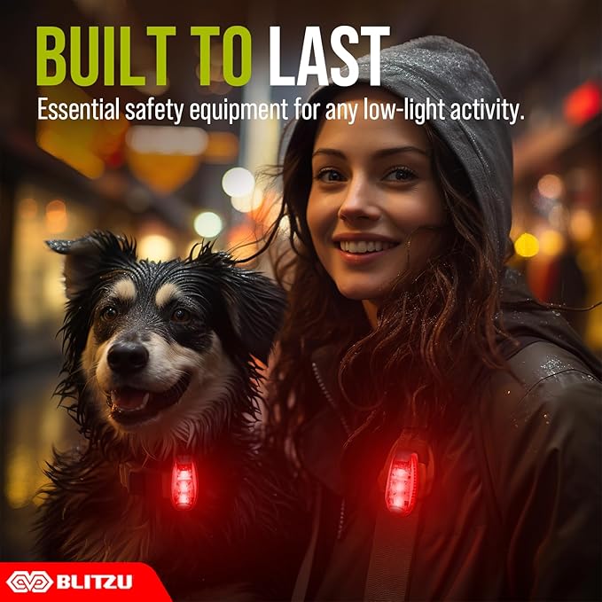 4 Pack LED Safety Light, Clip on Reflective Gear Lights for Walking at Night, Running, Jogging