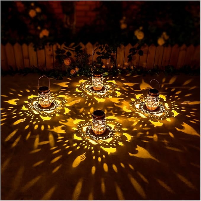 Dolphin Solar Lanterns Outdoor Waterproof Hanging Solar Lights Dolphin Gifts for Women Men Metal