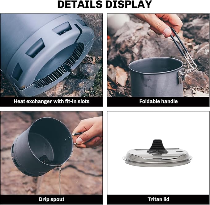 Fire-Maple Petrel Ultralight Pot- High Efficiency Aluminum Camping and Backpacking Pot with