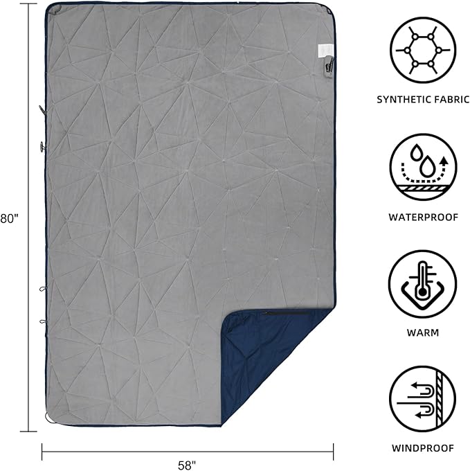 Outdoor Waterproof Blanket, Foldable Fleece Stadium Blanket for Outdoor Sports Event, Camping, Car