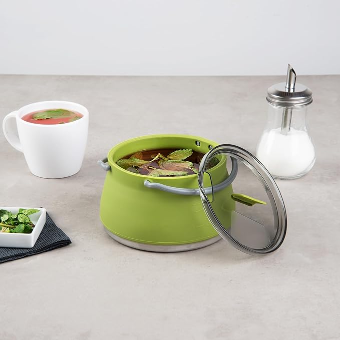 Restaurantware-Hi Tek 1 Liter Collapsible Camping Kettle, 20 Portable Cook Pots - With Perforated