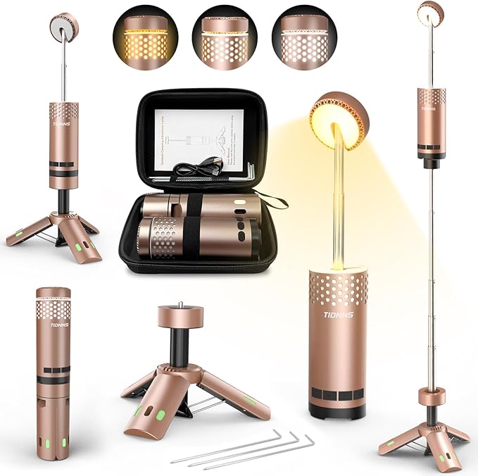 Camping Lights Rechargeable, Detachable Camping Lantern with Stand, Telescopic Waterproof Camp