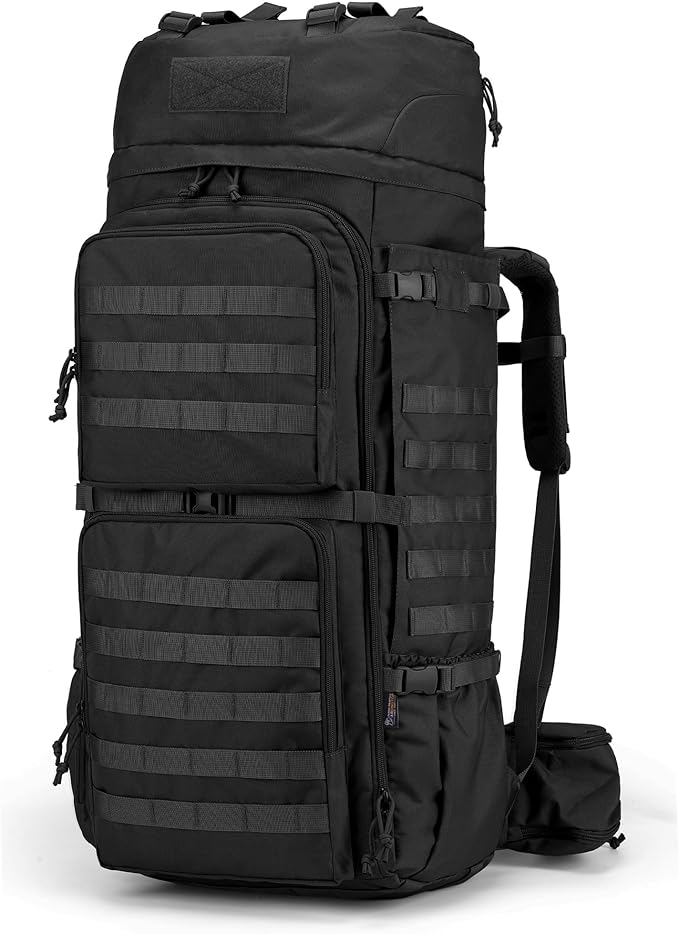 Mardingtop 75L Molle Hiking Internal Frame Backpacks with Rain Cover for