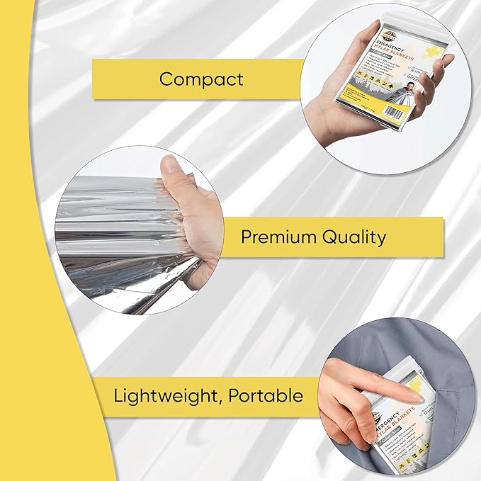 Emergency Mylar Blankets 130*210 Cm Large Reusable Thermal Space Blanket Survival Rescue Insulating