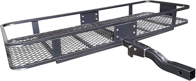 MeeFar Folding Hitch Mount Cargo Carrier Basket 60" X 20" X 6"+Waterproof Cargo Bag 16 Cubic